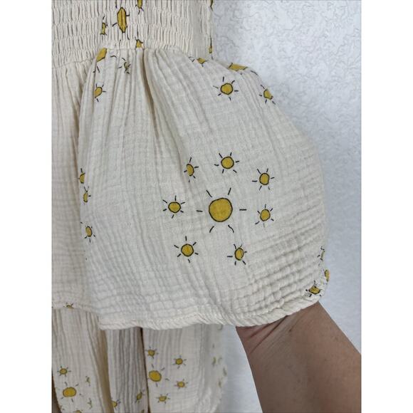 The Campamento SUNS Girls Dress Sz 7/8 Off White Cotton Summer Sun Beach Easter - Picture 5 of 11